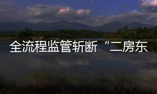 管斩利益链二房断东全流程监非法