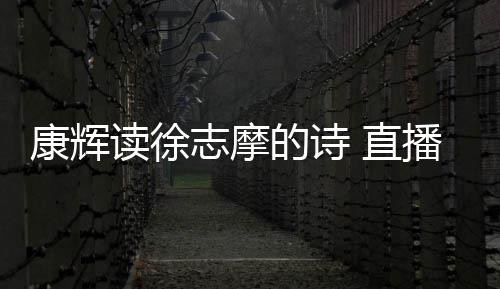 播卖康辉读徐的诗佳琦志摩 直正李货时还当场纠发音