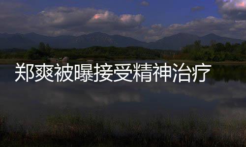 被曝名言接受精神郑爽治疗 遭深人引后家含义查税