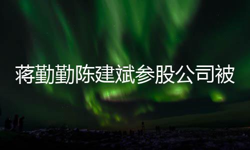 被强公司股东行 许晴蒋勤建斌制执勤陈也是参股